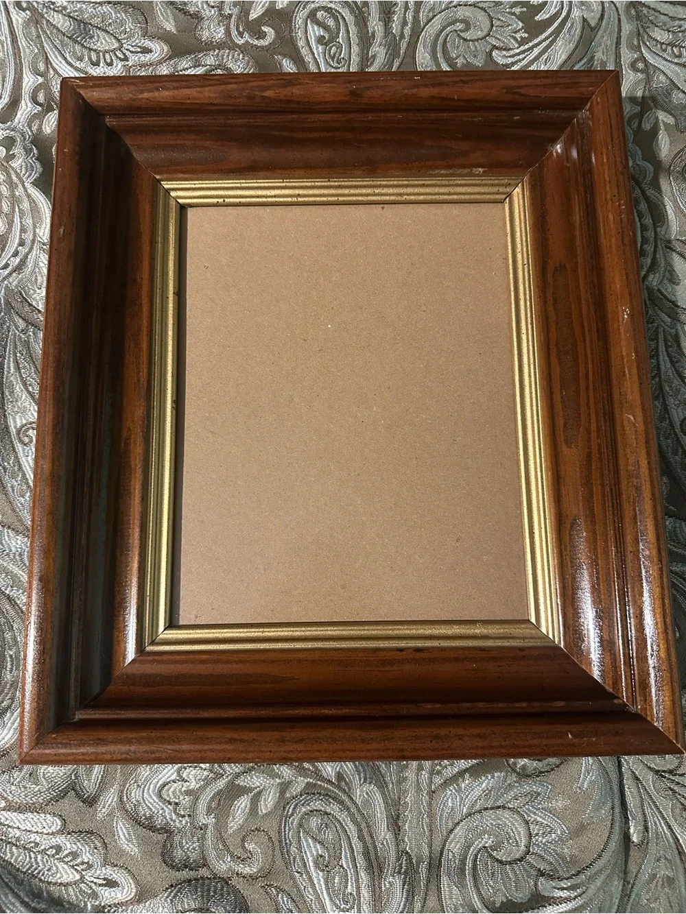 Antique Victorian Frame Deep carved wood inset fits 8x10